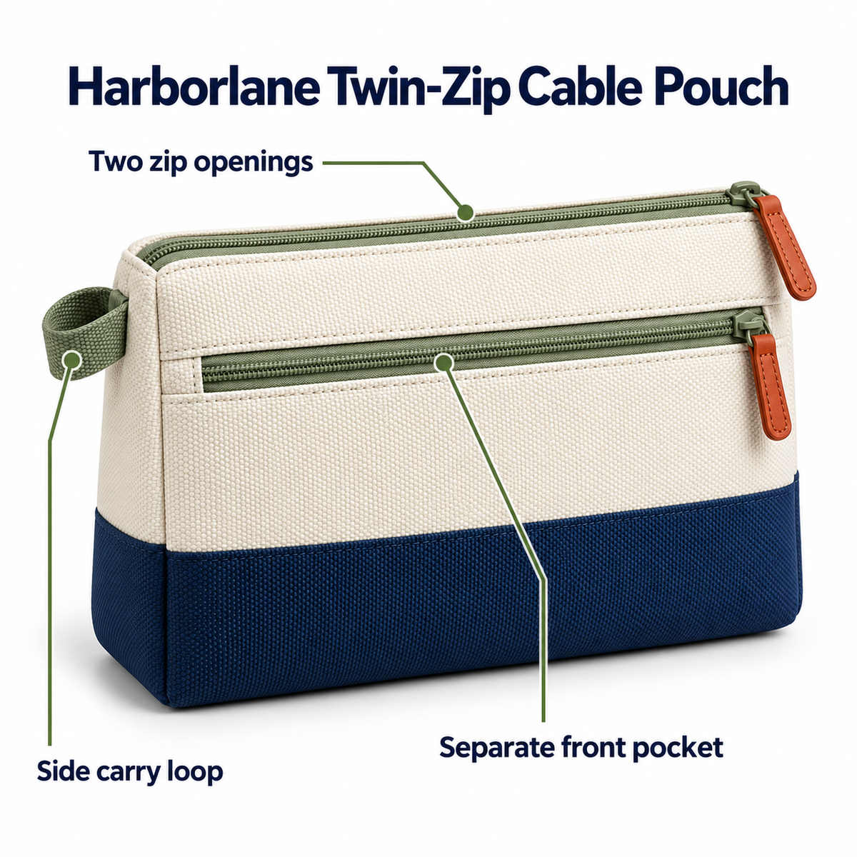 Harborlane Twin-Zip Cable Pouch